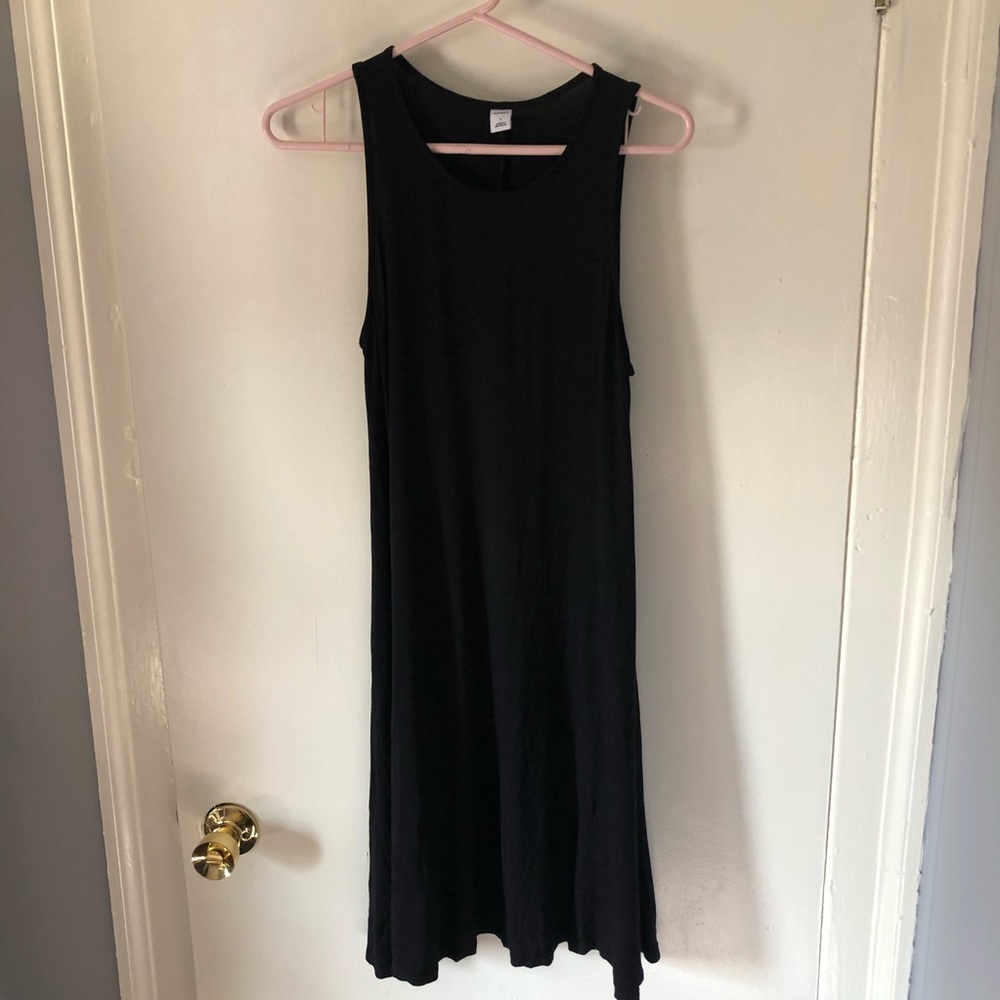 Black Old Navy Sleeveless Jersey Swing Dress